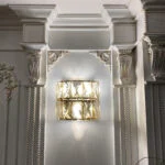 لوستر دیواری کریستال سه شعله