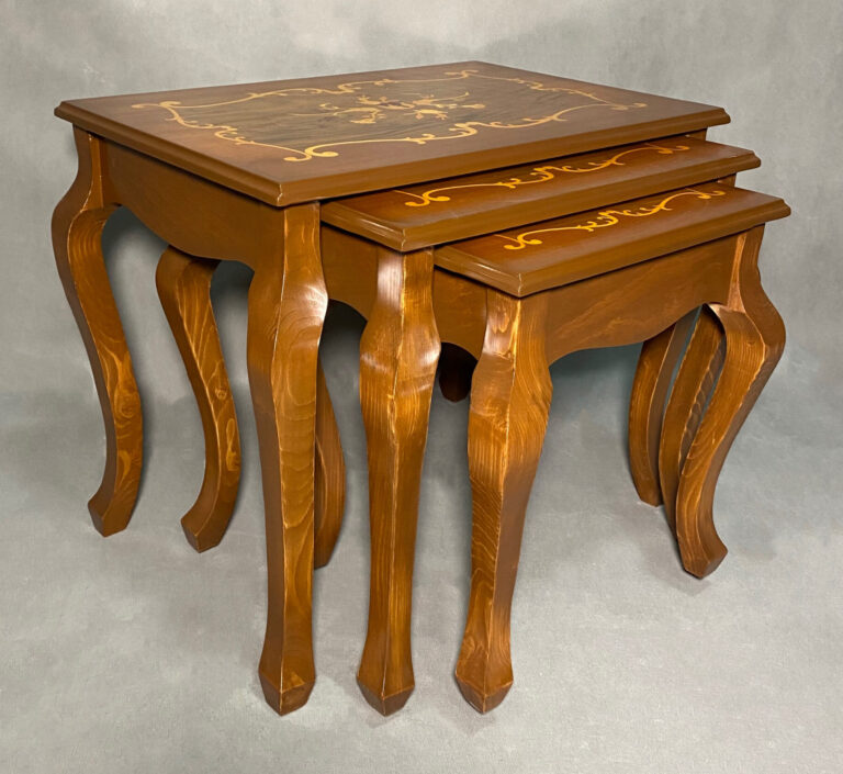 میز عسلی مستطیل معرق قهوه ای