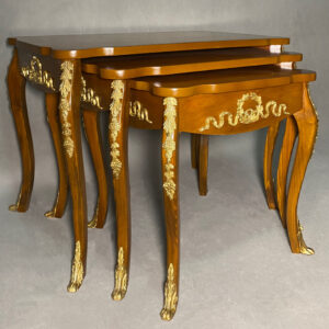 میز عسلی برنزکوب شیک سه تکه