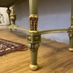 پایه میز کنسول ویولا سبز و طلایی