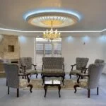 لوستر طلایی شیشه ای