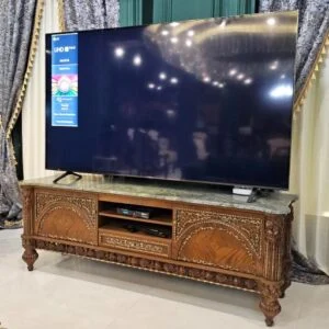 میز تلویزیون جدید و شیک سنگ و برنز