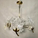 لوستر برگ شش شاخه کریستالی