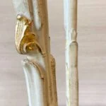 پایه میز تلفن کرم و طلایی