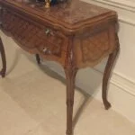 پایه کنسول چوبی قهوه ای معرق