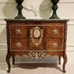 میز کنسول شیک برنز و سنگ