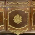 آینه کنسول کلاسیک برنزکوب قهوه‌ ای