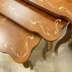 میز عسلی چوب و برنز