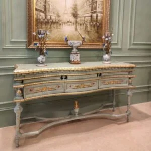 میز کنسول جدید ویولا آبی و طلایی