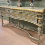 میز کنسول شیک ویولا آبی و طلایی