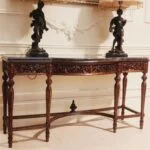 میز کنسول منبت قهوه‌‌ ای