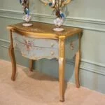 میز کنسول جدید آبی و طلایی برنزکوب