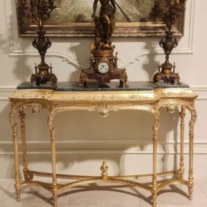 میز کنسول جدید طلایی صفحه سنگ