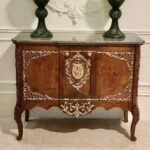 میز کنسول جدید برنزکوب صفحه سنگ