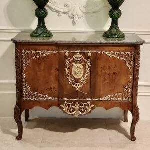 میز کنسول جدید برنزکوب صفحه سنگ