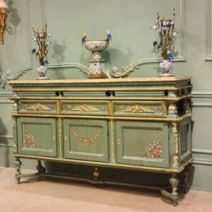 کنسول چوبی جدید سبز و طلایی