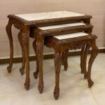 میز عسلی شیک قهوه ای و سفید