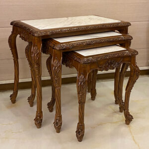 میز عسلی شیک قهوه ای و سفید