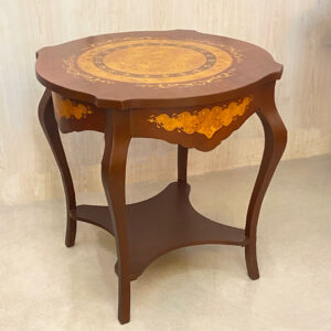میز سرو چوبی قهوه ای معرق