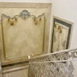 لوستر دیواری طلایی باکارات کریستال