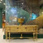 کنسول چوبی جدید ویولا طلایی بدون آینه