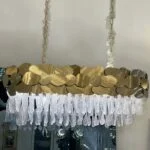 لوستر لاینر کریستالی مدرن سفید