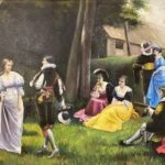 تابلو نقاشی کلاسیک دورهمی