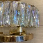 لوستر دیواری طلایی و کریستال نئوکلاسیک