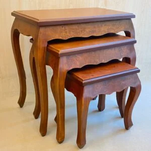 میز عسلی چوبی ساده سه تکه