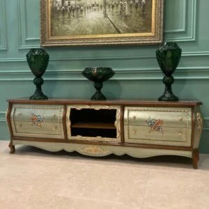 میز تلویزیون جدید سبز و قهوه ای