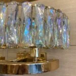 لوستر دیواری طلایی و کریستال نئوکلاسیک