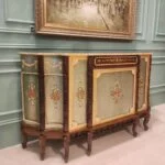 میز کنسول چوبی سبز و قهوه‌ ای