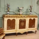 میز کنسول جدید قهوه ای و طلایی