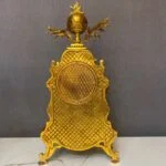 ساعت و شمعدان طلایی کلاسیک شیک برنز