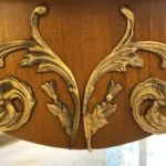 میز وسط مربع برنزکوب قهوه ای