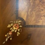 میز وسط مربع قهوه ای نقاشی دست