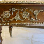 میز وسط مستطیل برنزکوب قهوه ای