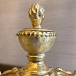 میز تلفن طلایی با صفحه سنگ 90 سانت