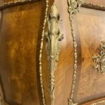 آینه کنسول برنزکوب قهوه ای خمره‌ ای