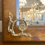 آینه کنسول کلاسیک برنزکوب سه کشو وسط