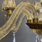 لوستر طلایی هشت شاخه مولتی کالر