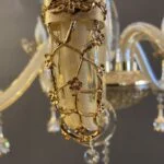 لوستر طلایی هشت شاخه لاله کلاسیک