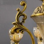 لوستر طلایی و کرم هشت شاخه کلاسیک