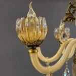 لوستر طلایی و کرم هشت شاخه کلاسیک