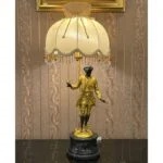 آباژور رومیزی کلاسیک طلایی پیرمرد