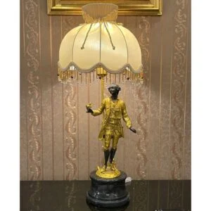 آباژور رومیزی کلاسیک طلایی پیرمرد