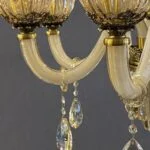 لوستر طلایی و کرم هشت شاخه کلاسیک