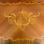 طرح آینه کنسول کلاسیک معرق قهوه ای سه درب