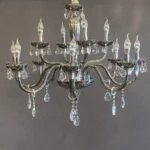 لوستر خاکستری کلاسیک دوازده شاخه