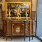 میز کنسول سلطنتی قهوه ای برنزکوب